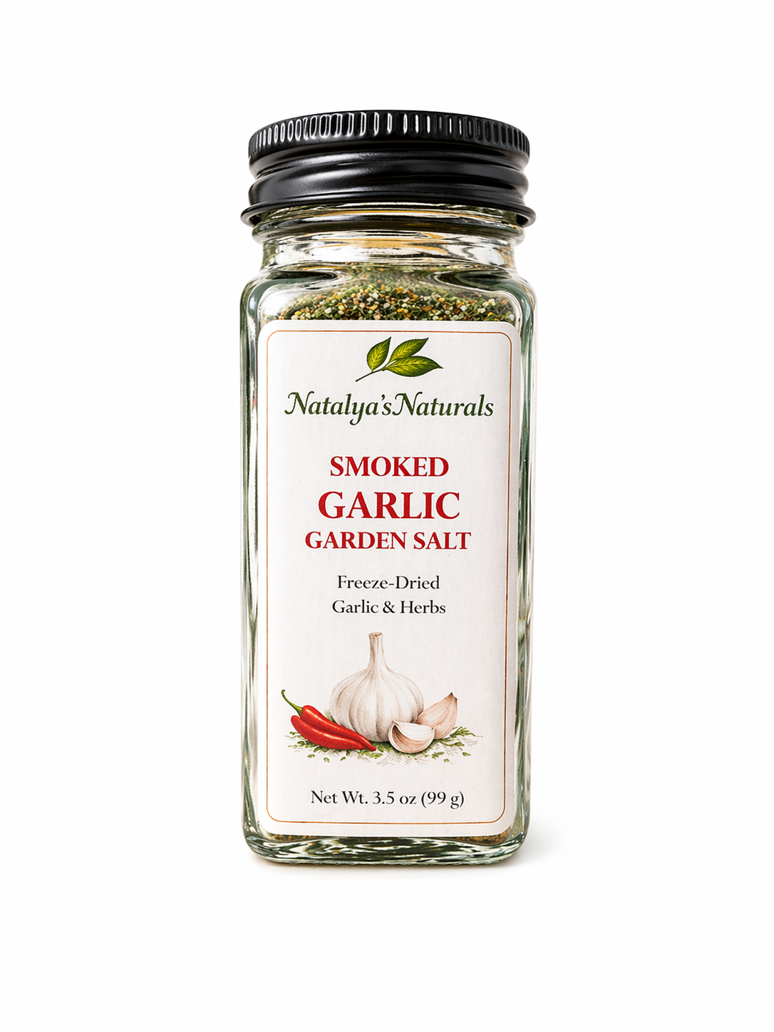 Smoked Garlic Garden Salt